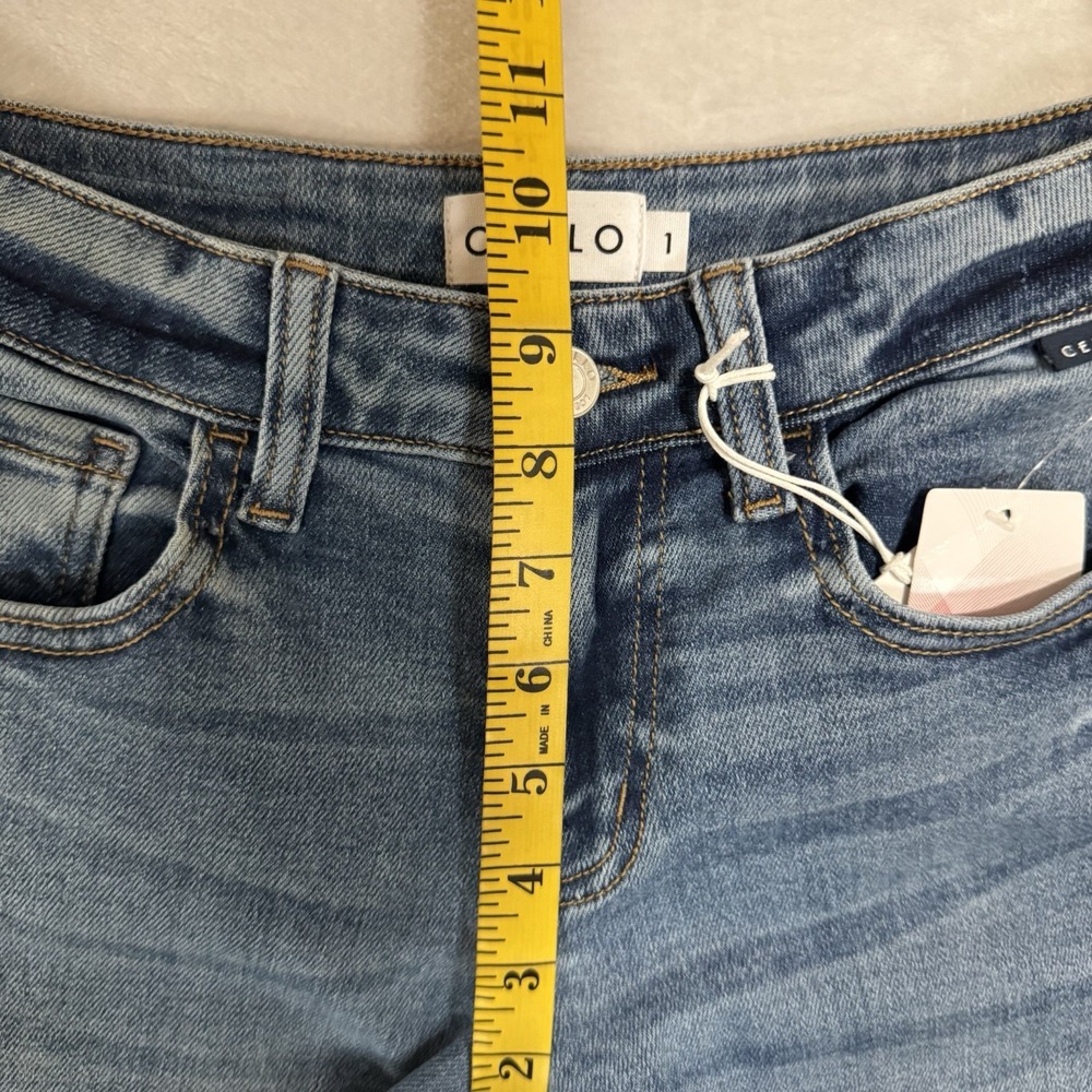 NWT Cello Low Rise Wide Leg Jeans Size 1 24 Stretch Skater Baggy Y2K Streetwear - Picture 12 of 15